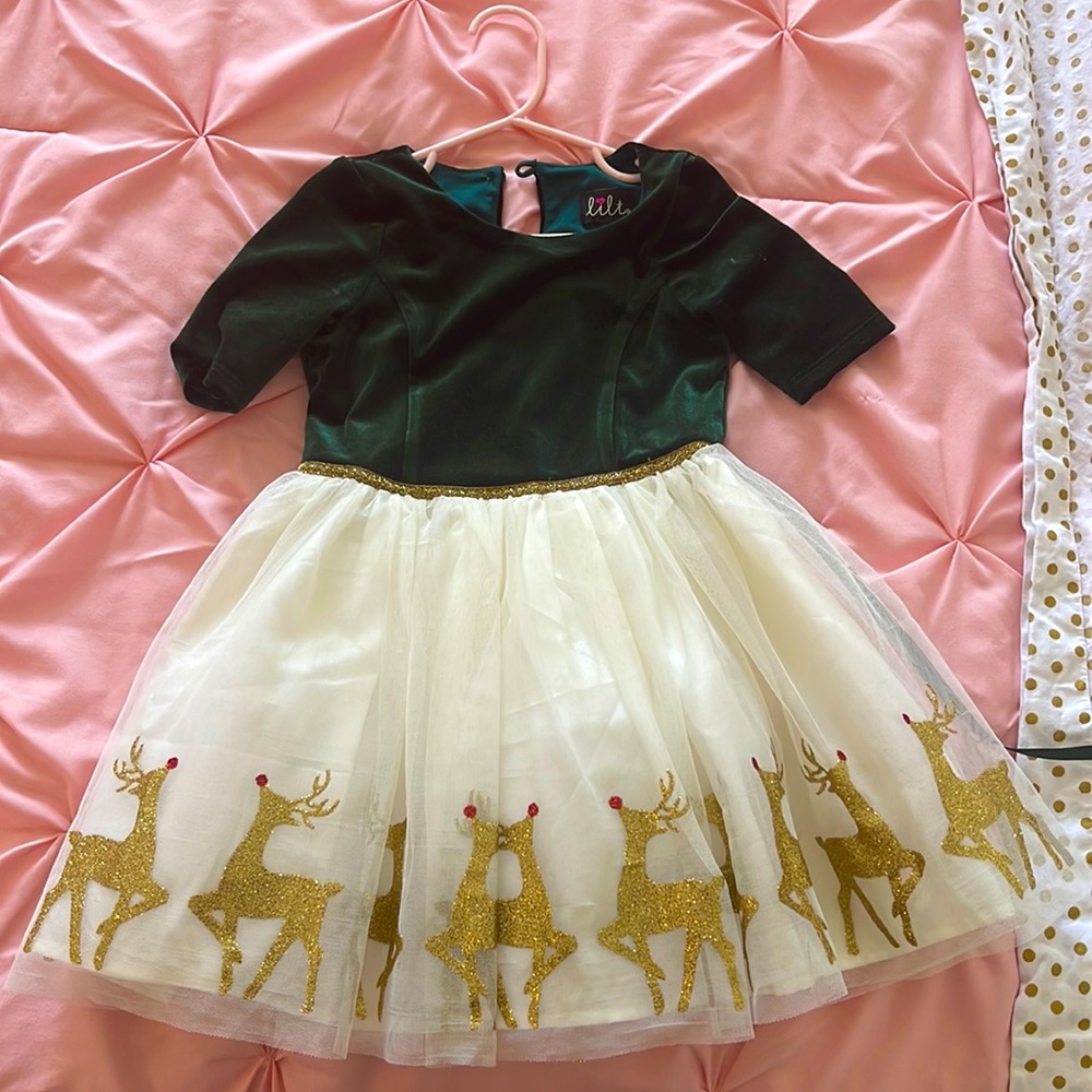Lilt Christmas Rudolph girls dress 5t